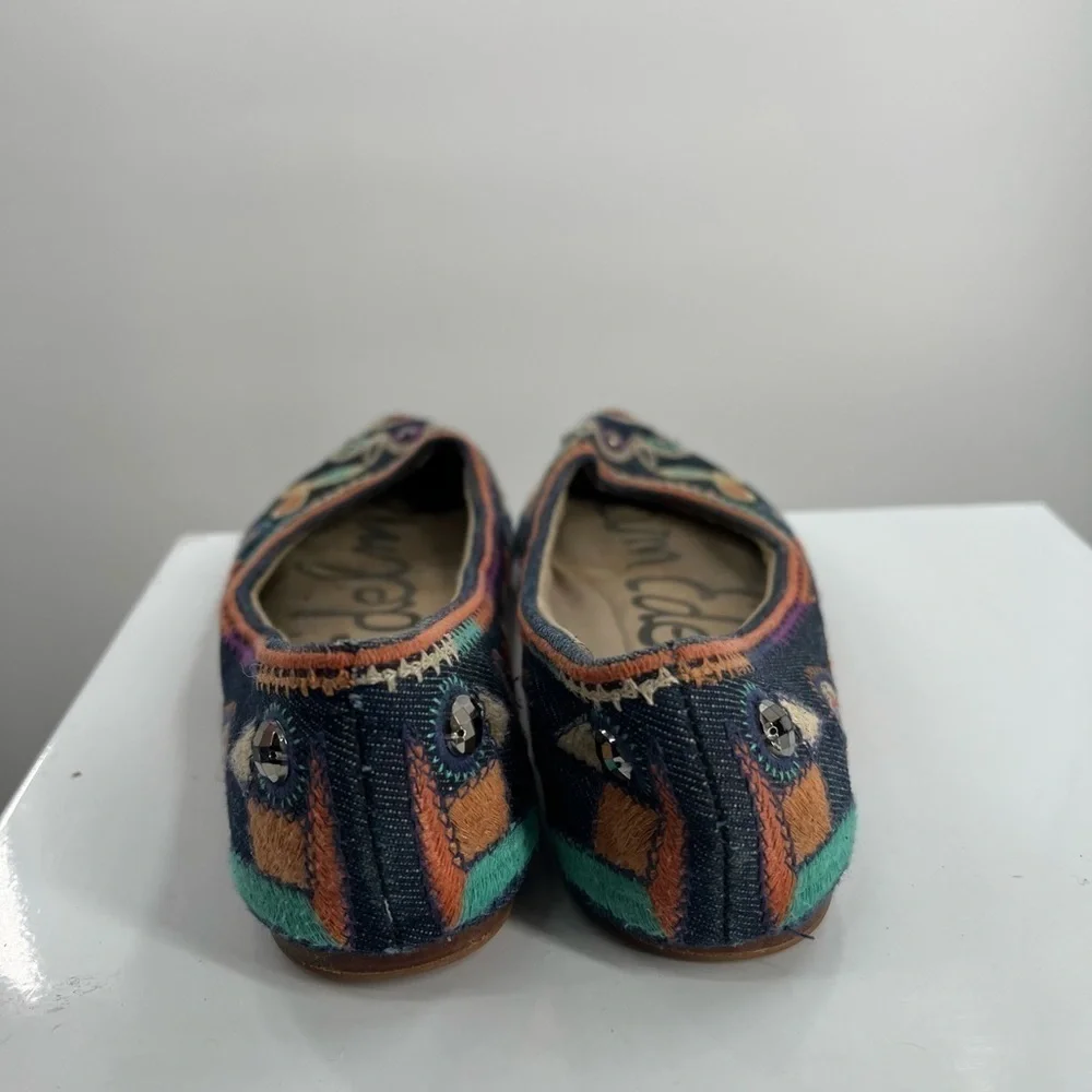 Sam Edelman Devon Denim Flats Ladies Size 4M